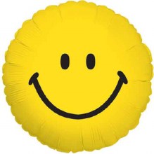 Smiley Face • Standard Size 18in. Mylar Helium Balloon