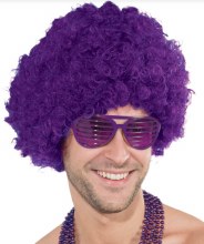 Wig Afro Purple