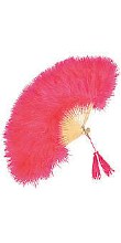 Marabou Feather Fan Hot Pink