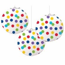 Lanterns Round Rainbow 3pk