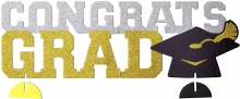 Centerpiece Grad 3D w/ Glitter