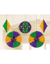 Mardi Gras Honeycombs & Fans