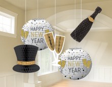 New Years Hanging Decor 5pc