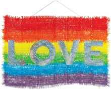 Rainbow Flag Tinsel Dlx