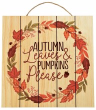 Autumn Leaves Sign Hang