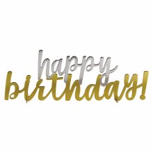 Bday Silver & Gold Centerpiece
