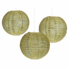 Gold Sequin Lantern 3pk