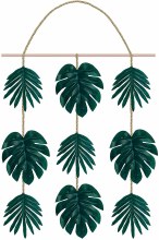 Palm Leaf Hanging Sign Decor