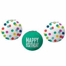 Paper Lanterns Happy Dots 3pc