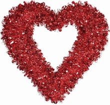 Heart Tinsel Wreath