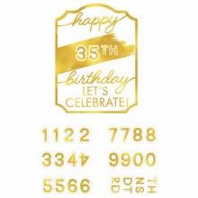 Golden Birthday Cardboard Easel