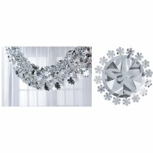 Foil Snowflake Accordion Decoration