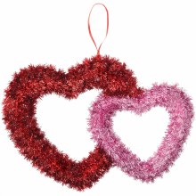 Heart Tinsel Valentines Day Hanging Decor