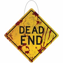 Bloody Dead End Street Sign