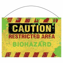 Caution Biohazard Metal Sign