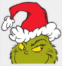 Peeping Grinch Window Cling