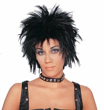 Wig Unisex Rocker Blk