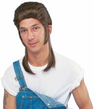 Mullet Wig - Brown