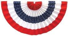 Patriotic Bunting Stars Flocked