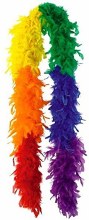 Feather Boa Rainbow 72in