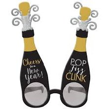 Glasses Cheers NY Bottles