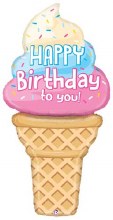 Mega Jumbo Happy Birthday Ice Cream Cone ~ 60" {special order only}