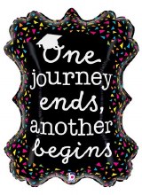Colorful/Neon Confetti, Congrats Grad Frame • Jumbo 25" Mylar Helium Balloon
