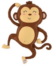 Jungle, Safari • Monkey, Full Body • Jumbo 33in. Mylar Helium Balloon