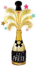 Let's Party, Champagne Bottle Spray • Mega Jumbo 5ft. Mylar Helium Balloon