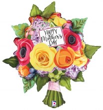 Bouquet Shape, Happy Mother's Day • Jumbo 31" Mylar Helium Balloon