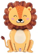 Jungle, Safari • Lion, Trendy Shape • Jumbo 28in. Mylar Helium Balloon