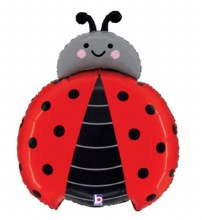 Ladybug Holographic Shape • Jumbo 27" Mylar Helium Balloon