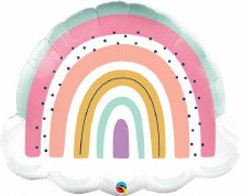 Rainbow, Pastel Boho Shape • Jumbo 32in. Mylar Helium Balloon