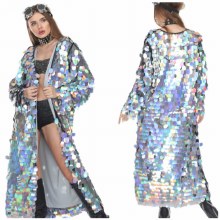 Iridescent Sequin Long Duster OS