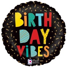 Standard Size / Birthday Vibes Mylar ~ 18" {special order only}