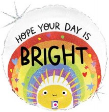 Hope Your Day Is Bright • Standard Size 18in. Mylar Helium Balloon