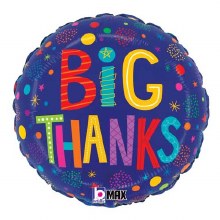 Big Thanks • Standard Size 18in. Mylar Helium Balloon