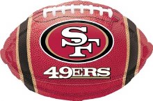 Standard Size Football ~ San Fransisco 49ers Mylar ~ 18" {special order only}