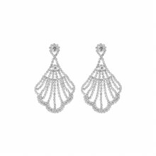 Earring Chandelier Fan Gold