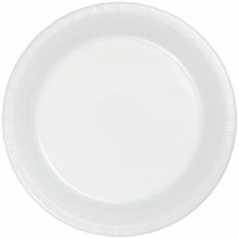 White 10" Pl Plates
