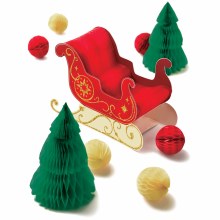 Honeycomb Sleigh Decoration
