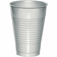Shimmering Silver 12oz Pl Cups