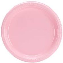 Classic Pink 7in Plastic Plate 20ct