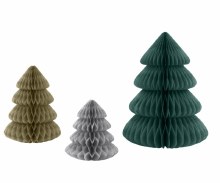 Honeycomb Mini Tree Decor 3ct