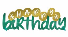 Happy BDay Glitter Table Centerpiece