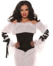 Black Lace Up Waist Cincher