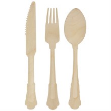 Wooden Cutlery 4 Sets
