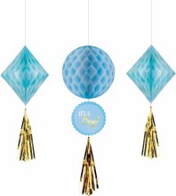 Its A Boy Honeycomb Decor