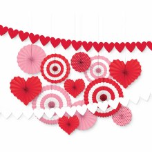 Valentine Fan Decor Kit 24pcs