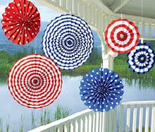 Paper Fan Decor Patriotic